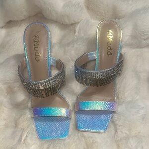 Mudd Iridescent Blue Women's Heels